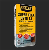 DEN BRAVEN DISTYK Flexibilní lepidlo na obklady a dlažbu Super Flex C2TE S1 20kg - šedá